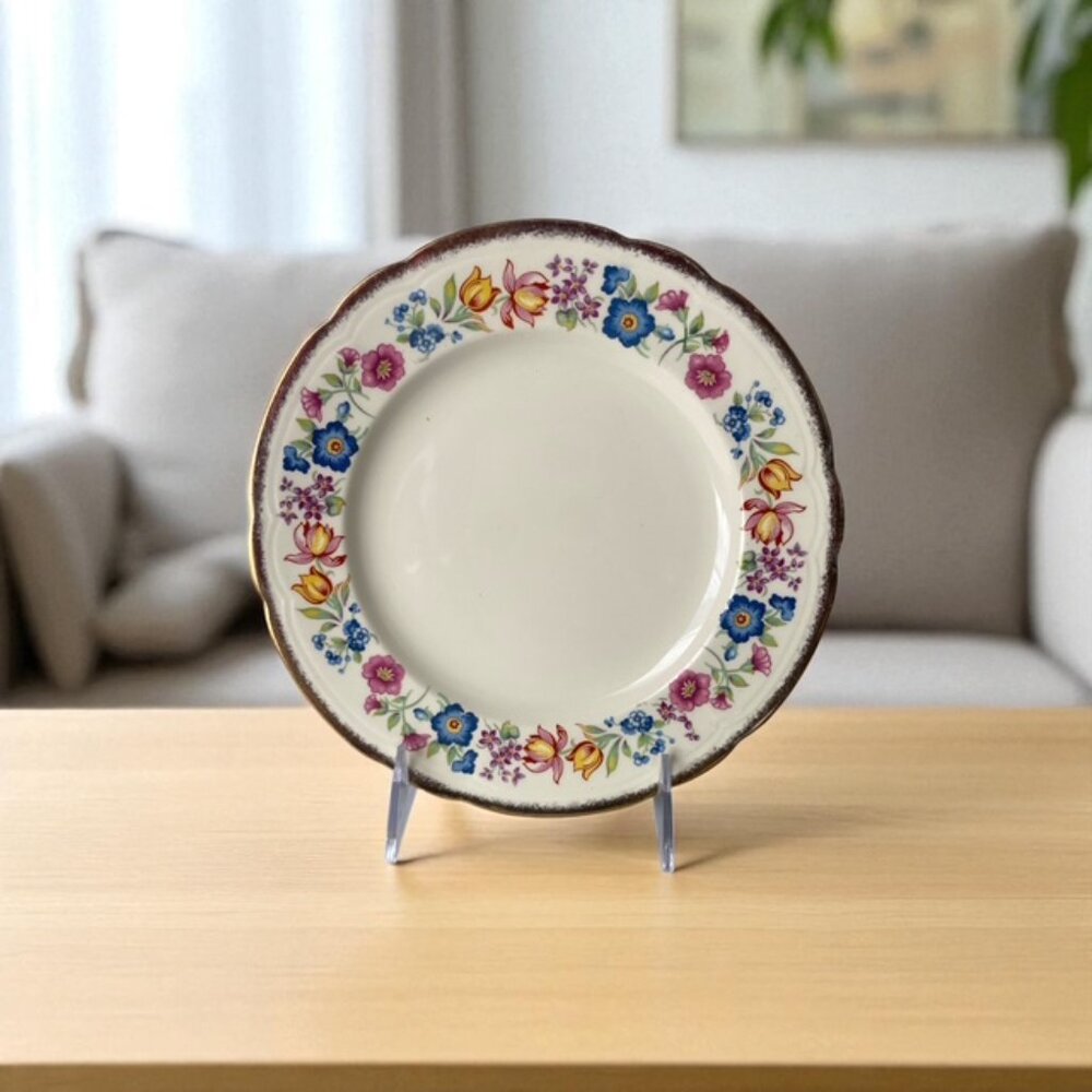 Vtg Alfred Meakin Plate. Royal Marigold Tennessee 18K gold. Bone China